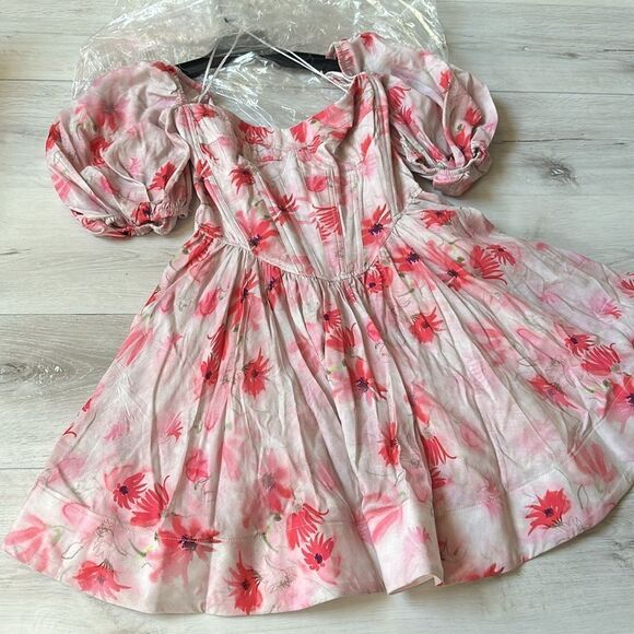 BARDOT Kiah Corset Mini Dress In Pink Flora Size S NWT in packaging - Picture 6 of 7